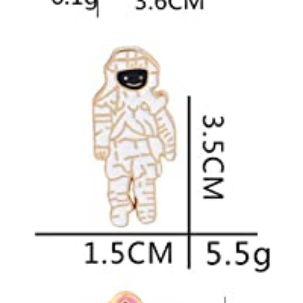 Astronaut enamel lapel pin